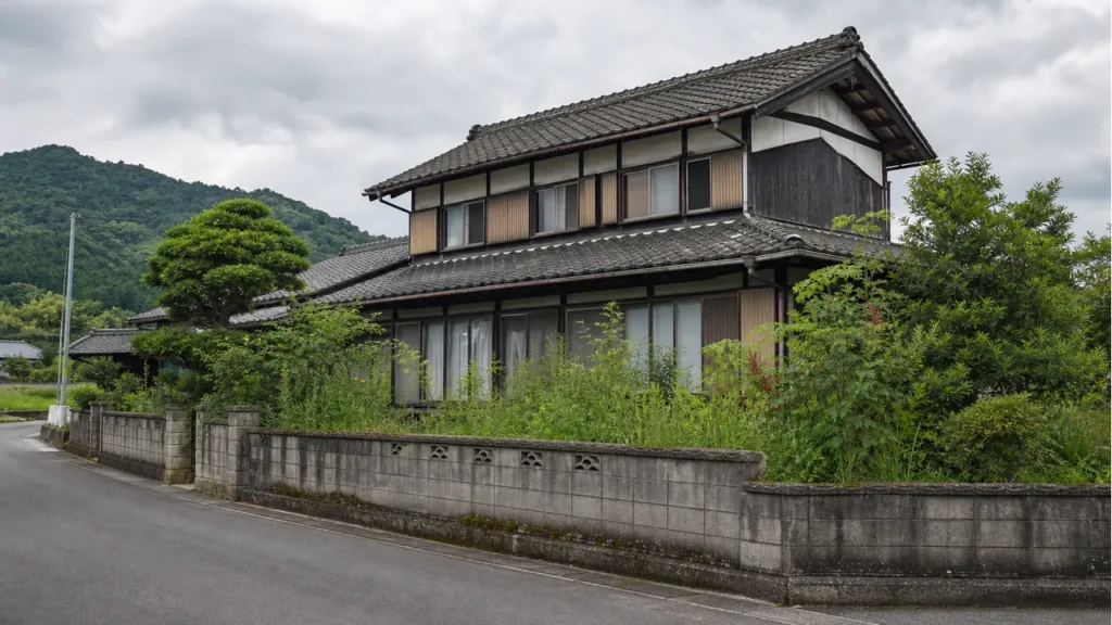 高崎市周辺の落ち着いた住宅地にある空き家をイメージした外観